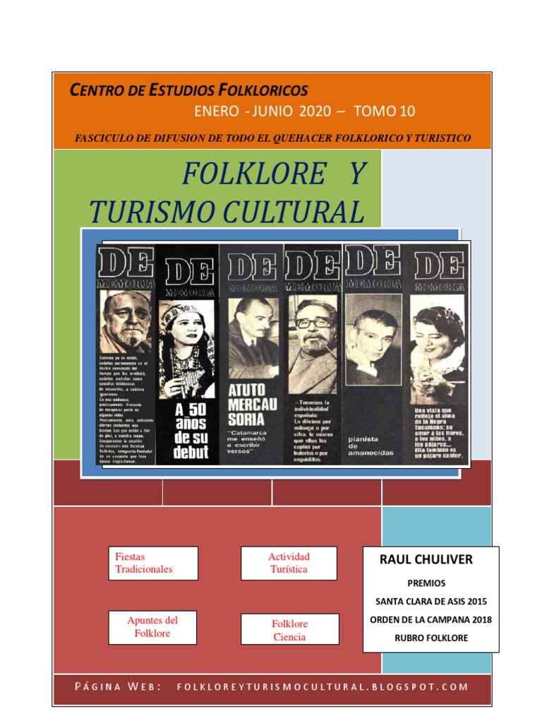 Revista Folklore Tomo 10 - 2020 | PDF | Ciencias sociales | Viajes y turismo