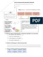 Evaluación de Comunicación Segundo Trimestre