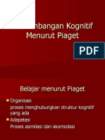 Perkembangan Kognitif Menurut Piaget