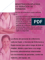 Administracion Aplicada A Los Servicios de Efermeria - Organizacion