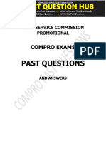 Compro Exams Past Questions and Answers