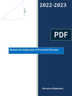 Manual de Inducción Al Personal Docente 2022-2023