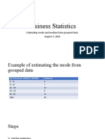 Estimating statistics from grouped data