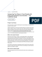 Comparing Two Ways To Treat People With PTSD and Substance Use Disorder - The COMPASS Study - PCORI