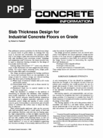 Slab Thickness Design for Industrial Concrete Floors on Grade