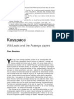 Keyspace, WikiLeaks and the Assange papers by Finn Brunton 