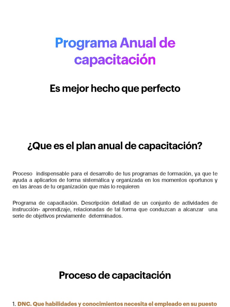 Plan Anual de Capacitación | PDF | Business