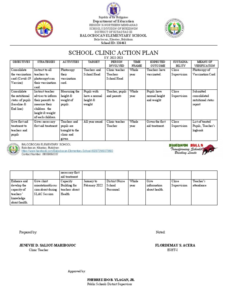 school-clinic-action-plan-pdf-teachers-health-sciences