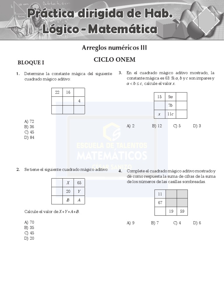 Figuras Magicas Pdf Entero Matemáticas