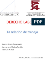 La Relación de Trabajo