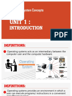 L1 - Operating System Concepts Introduction
