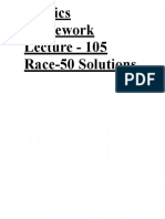 Physics Homework Lecture - 105 Race-50 Solutions