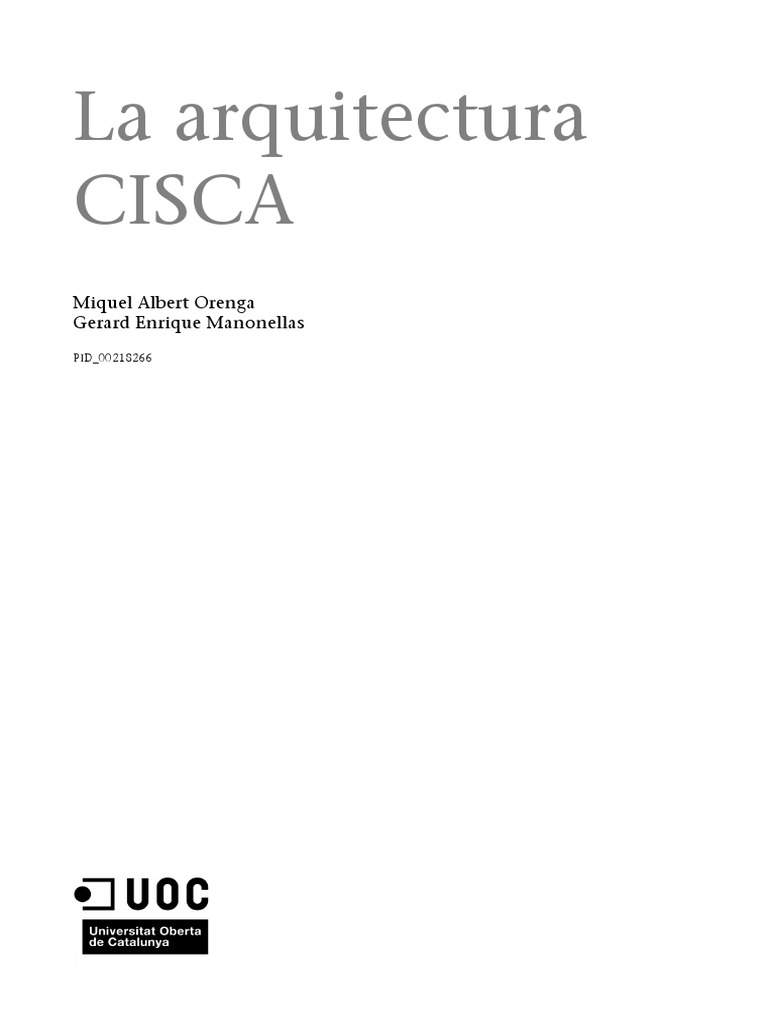 Arquitectura CISCA: Fundamentos y Estructura | PDF | Poco | Informática