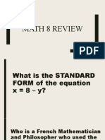 Math 8 Review 1st Quarter