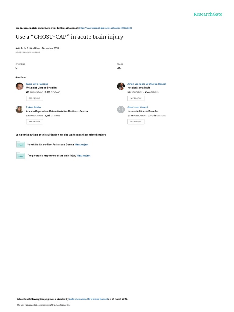 Ghost Cap PDF Causes Of Death Diseases And Disorders