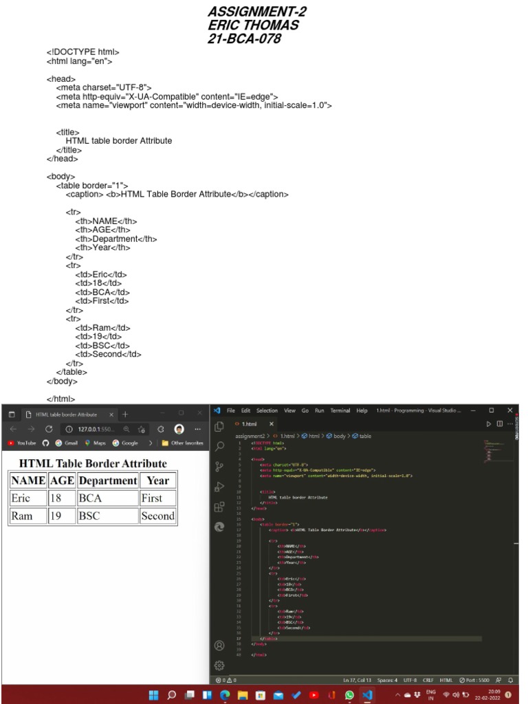 Assign 2 HTML Prac | PDF | Html | Html5