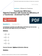 Efficiency of A Transformer MCQ (Free PDF) - Objective Question Answer For Efficiency of A Transformer Quiz - Download Now!