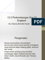 13.3 Perkembangan Ilmu Di England: Nur Shania Binti MD Hanafi