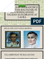 Talabuhay Ni Francisco Balagtas (Baltazar) at - Mga Tauhan