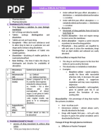 Unit 1 Pharmacology Notes