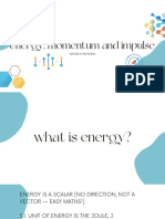 Energy, momentum and impulse concepts explained