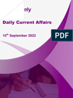 Daily Current Affairs: 10 September 2022
