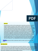 Changing Patterns: An Overview of the Epidemiologic Transition Theory