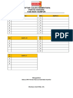 Daftar Caleg Sementara