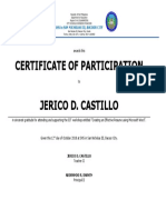 Certificate of Participation