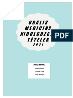Orális Medicina 2021 Alapvizsga Kidolgozott Tételsor - PDF Verziószám - 1