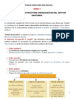 Análisis de La Estructura Organizativa Del Sector Sanitario: Tema 1