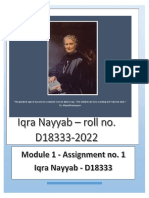 Iqra Nayyab - D18333 - Assignment 1