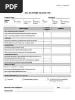 Mock Job Interview Evaluation form