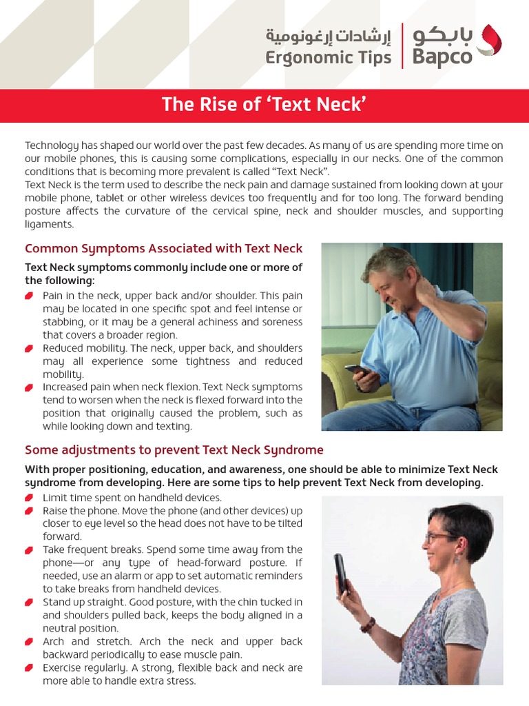 Text Neck Syndrome | PDF | Neck | Anatomical Terms Of Motion
