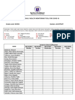 SIS Classroom Daily Health Monitoring Tool 7JACKFRUIT