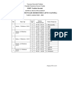 SMP-MA Tazkia Jadwal PTS