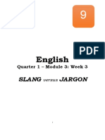 ENGLISH 9 Module 3 Week 3 Slang Versus Jargon