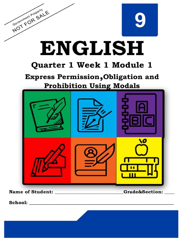 English 9 Modals Learning Module | PDF | Learning | Cognition