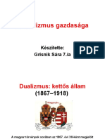 Dualizmus Gazdasaga