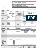 Cs Form No. 212 Revised Personal Data Sheet - New