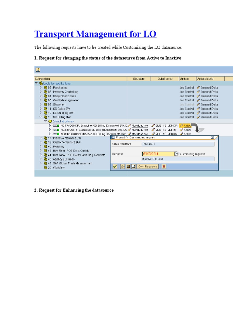 Transport Management For LO | PDF