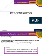 Reverse Percentages, Simple Interest and Compound Interest