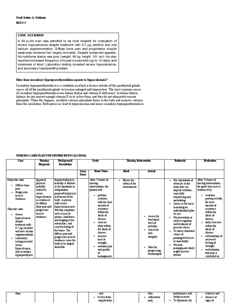 Secondary Hyperparathyroidism Medication List