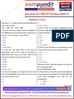 Alphabet Series Questions Specially For Sbi Po Prelims