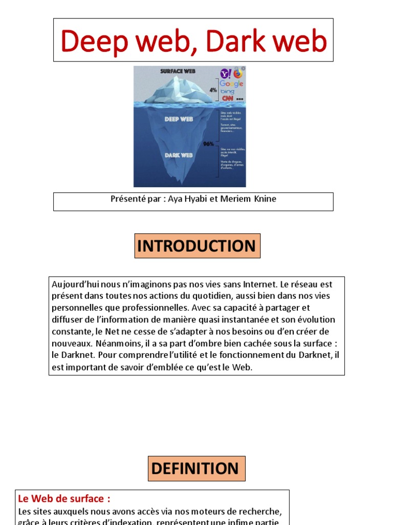 Comprendre le Deep et Dark Web | PDF | la communication | Âge de l ...