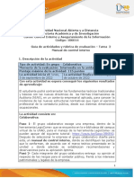 Guía de actividades y rúbrica de evaluación - Unidad 1 -  Tarea  2 - Manual de control interno (1)