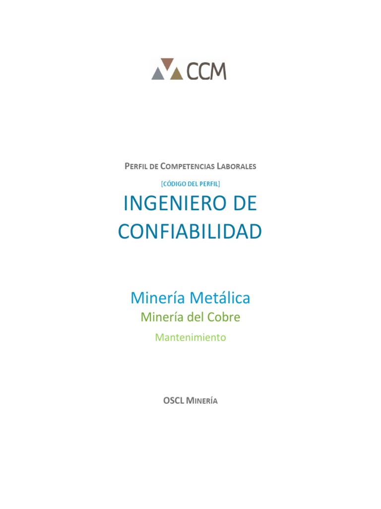 P Ingeniero De Confiabilidad Pdf Planificación Ingeniería De
