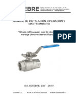 Manual de instalación y mantenimiento válvula esférica paso total