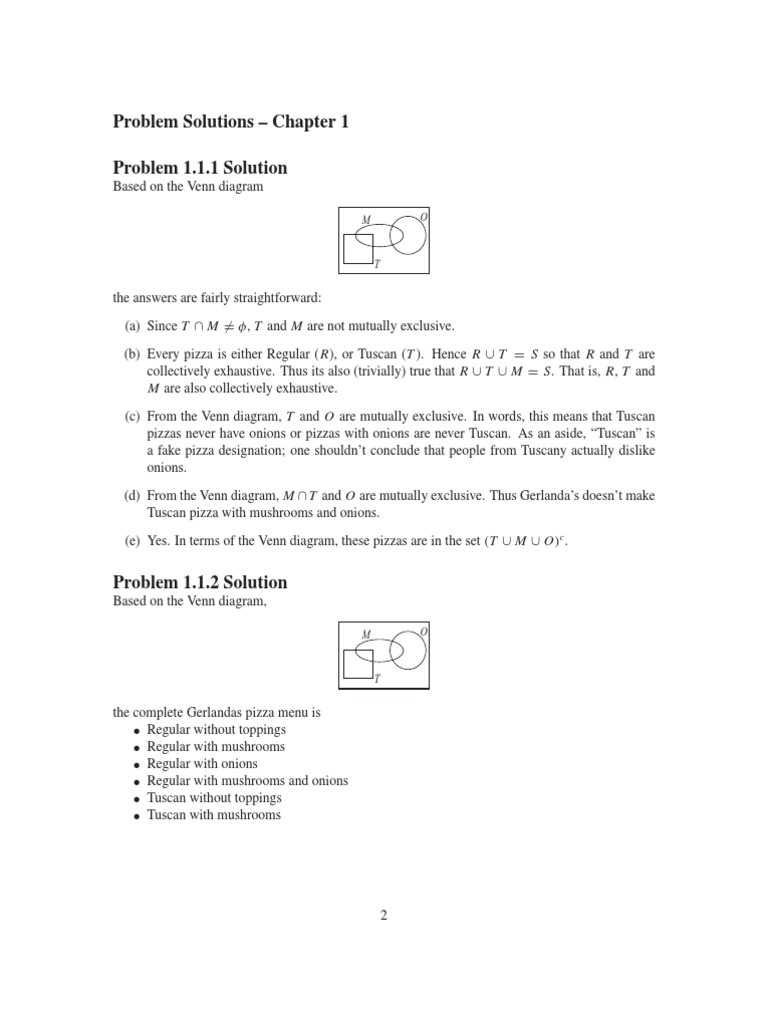 Problem Solutions - Chapter 1 Problem 1.1.1 Solution: M Are Also ...