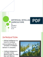 Artificial Intelligence in Agriculture: by Shivani.P Final Year E.C.E